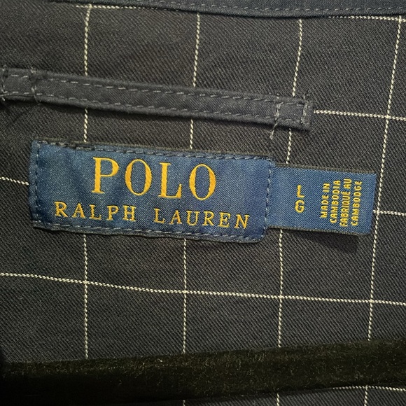 Polo Ralph Lauren Navy Harrington Plaid Lined Full Zip Jacket in Size L - Picture 4 of 15